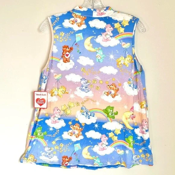 Modcloth Blue Care Bears Print Top - Picture 2 of 6